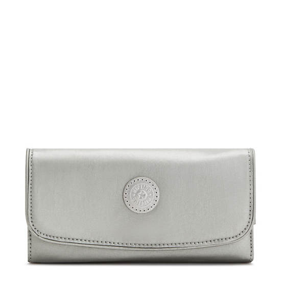 Kipling Money Land Metallic Snap Wallet Pénztárca Titán | HU 2179EB